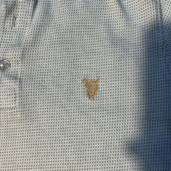 Guinness Polo Shirt Mens Large Green Short Sleeve Embroidered Harp Logo Golf - Picture 4 of 8